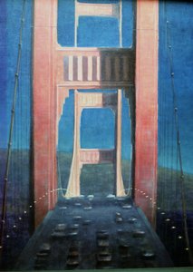 ゴールデンゲートブリッジ、1992（キャンバスにアクリル） 作： Lincoln Seligman